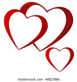 Cascading Hearts Stock Illustration 40827886 | Shutterstock