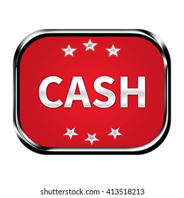 cash button isolated