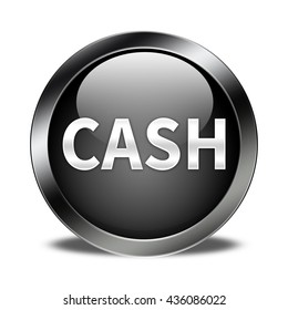 Cash button isolated