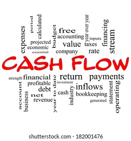 Cash Flow Word Cloud Concept Red Stock Illustration 182001476 ...