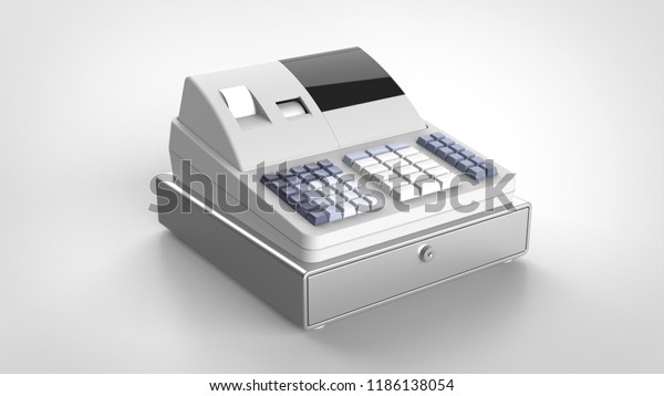 Cash Register 3d Rendering Stock Illustration 1186138054