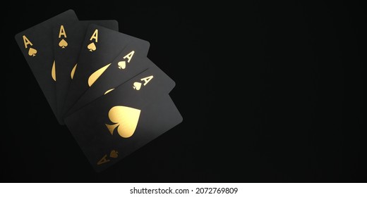 Casino Cards Game On Dark Black Stock Illustration 2072769809 ...