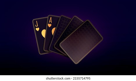 casino cards poker balckjack baccarat 3d render 3d rendering illustration  - Powered by Shutterstock