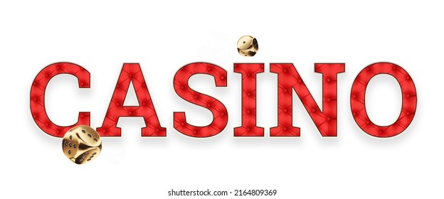 Casino Concept Lettering Casino Isolate On Stock Illustration ...