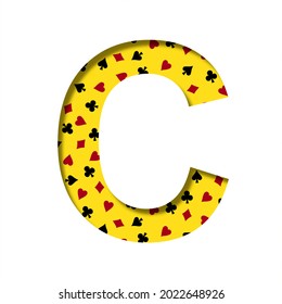 Casino Font Letter C Cut Out Stock Illustration 2022648926 | Shutterstock