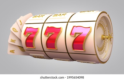 casino mix. rouleete slot 777  illustration 3d render 3d rendering