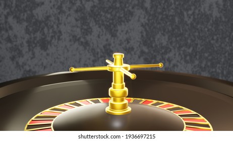 Casino Online Advertising Background With Roulette Spinning., Blackjack Game Rules, 3D Rendering