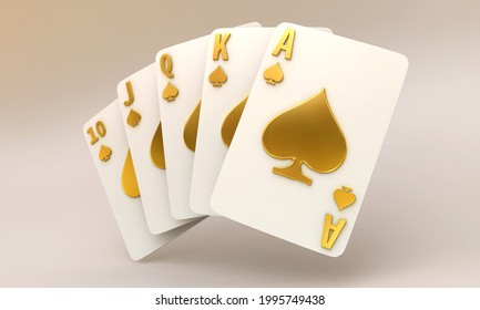 casino poker baccarat blackjack set 3d render 3d rendering illustration 
