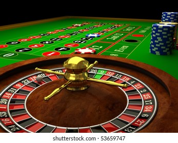 Casino Roulette 3d Rendered Image Stock Illustration 53659747 ...