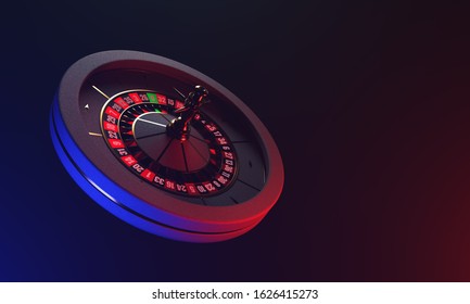 Casino roulette on a bright background. Casino background. Gambling Roulette. 3D rendering.