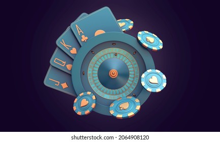 casino roulette set card banner motion chips 3d render 3d rendering illustration  - Powered by Shutterstock