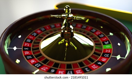 Casino Roulette Wheel. Computer Generated 3d Render