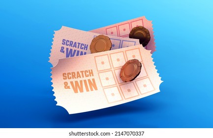 Casino Scratch And Win Cards Gold  3d Render 3d Rendering Illustration 