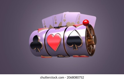 casino slot machine cards poker blackjack baccarat  Black And Red Ace Symbols banner 3d render 3d rendering illustration 