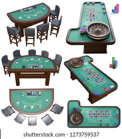 Casino tables 3D renderings
