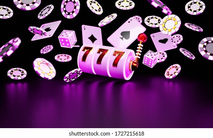 Casino winner banner signboard on background. 3d rendering - Powered by Shutterstock