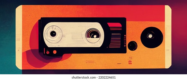 Cassette Tape Music Retro Vintage 90s Popart Poster 