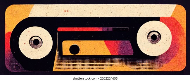 Cassette Tape Music Retro Vintage 90s Popart Poster 