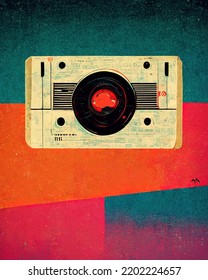 Cassette Tape Music Retro Vintage 90s Popart Poster 