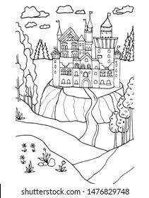 Download Castle Coloring Book Hd Stock Images Shutterstock