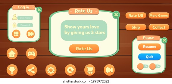 Casual Game UI Kit And Elements