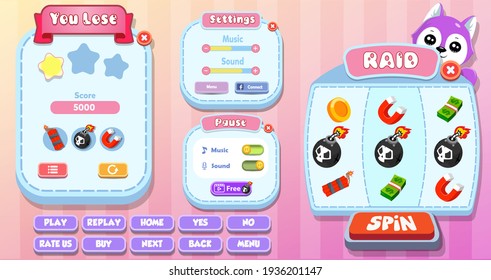 Casual Kids Game User Interface