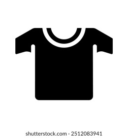 A casual t-shirt icon symbolizing everyday men's fashion with short sleeves. - Powered by Shutterstock