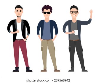 Funny Cartoon Guy Casual Clothes Stock Vector (Royalty Free) 270976433