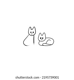 Cat Illustration Symbol Art Cute Kawai Cartoon Kitten