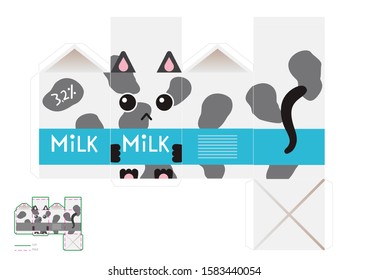 Cat Milk Pack Carton Box 
Ready-to Print 
Dollhouse Props