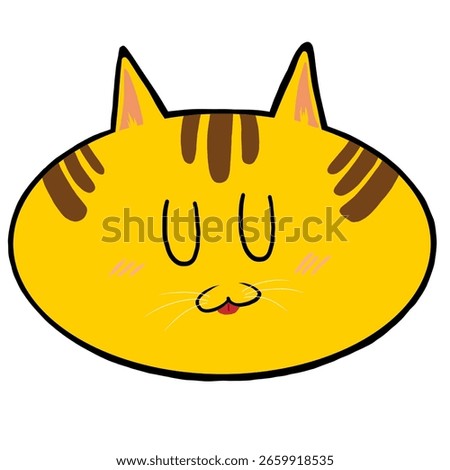 cat sticker face expression UwU emoji in white background