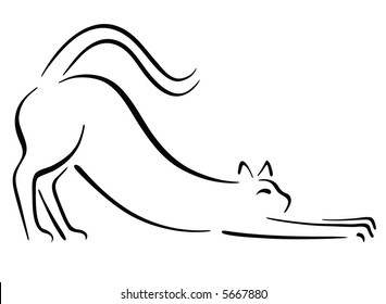 猫 ストレッチ のイラスト素材 画像 ベクター画像 Shutterstock