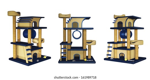  Cat Tree, House With Ladder