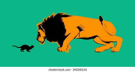 Cat Reflection Lion High Res Stock Images Shutterstock - lion cat brawl star