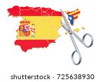 Catalonia independence concept, 3D rendering isolated on white background