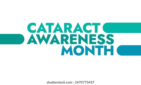 Cataract Awareness Month colorful text typography on banner illustration great for raising awareness about Cataract Awareness Month in june - Powered by Shutterstock