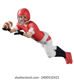 Catch the ball American Football Player Character - Powered by Shutterstock