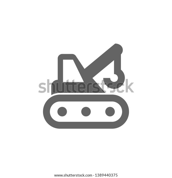 Caterpillar, construction, crane icon. Element\
of simple transport icon. Premium quality graphic design icon.\
Signs and symbols collection icon for\
websites
