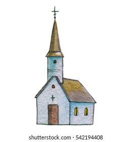 Watercolor Church Images, Stock Photos & Vectors | Shutterstock