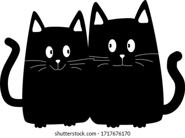 Cat Silhouette Cartoon High Res Stock Images Shutterstock