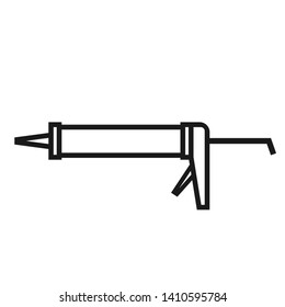 Caulking Gun Outline Icon. Clipart Image Isolated On White Background