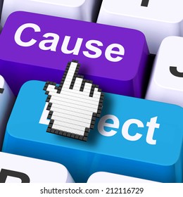 Cause Effect Computer Meaning Consequence Action Or Reaction