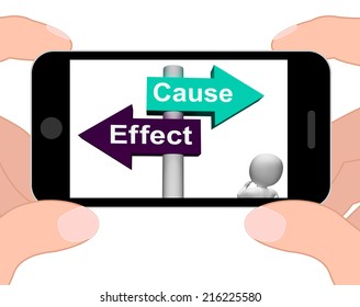 Cause Effect Signpost Displaying Consequence Action Or Reaction
