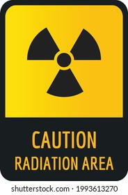 Caution Radiation Area Sign Image Stock Illustration 1993613270 ...