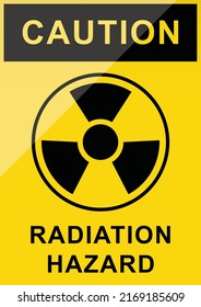 Caution Radiation Hazard Warning Sign Stock Illustration 2169185609 ...