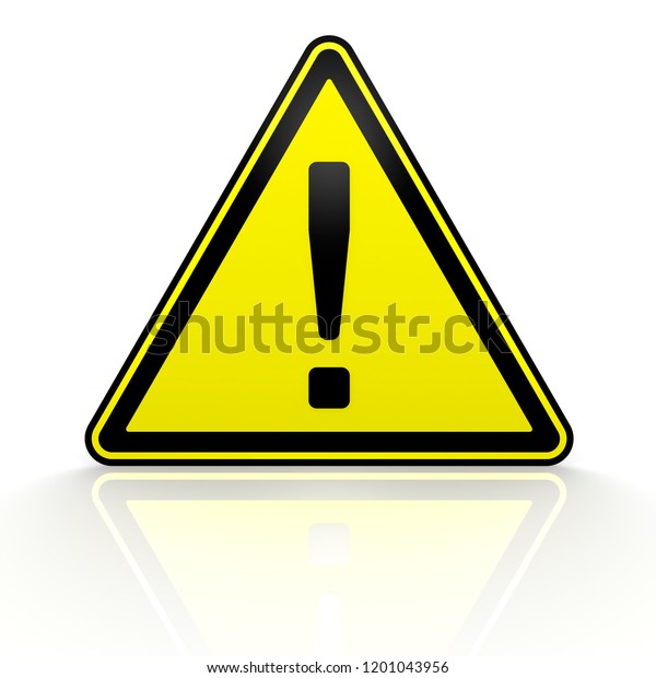 Caution Warning Sign Yellow Warning Triangular Stock Illustration ...