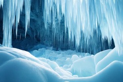 Cave Cave Cave Icicle Snow Mountain Mountain Nature Ice Snow 2d Render Loop