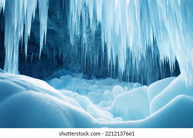 cave cave cave icicle snow mountain mountain nature ice snow 2d render loop