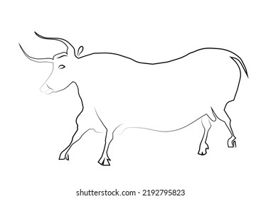 Cave Painting Cow  Altamira Painting Drawing