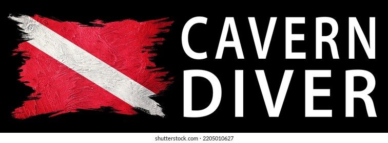 Cavern Diver, Diver Down Flag, Scuba Flag, Scuba Diving